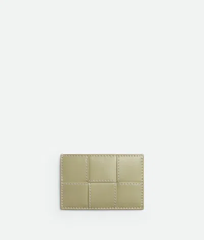 Bottega Veneta Cassette Credit Card Case In Travertine / Natural