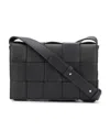 Bottega Veneta Womens Black Cassette Small Intrecciato Leather Cross-body Bag In Black
