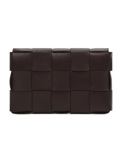 Bottega Veneta Cassette Crossbody Bag In Brown