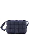 Bottega Veneta Cassette Crossbody Bag Padded Maxi Intrecciato Denim (authentic Pre-loved) In Blue