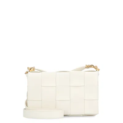 Bottega Veneta Cassette Crossbody Bag In White