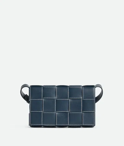 Bottega Veneta Cassette In Deep Blue/natural