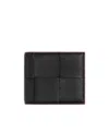 Bottega Veneta Cassette Double-folded Wallet In Black