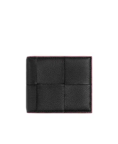 Bottega Veneta Cassette Double-folded Wallet In Black