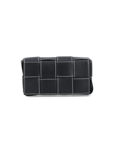 Bottega Veneta Cassette Fanny Pack In Black  