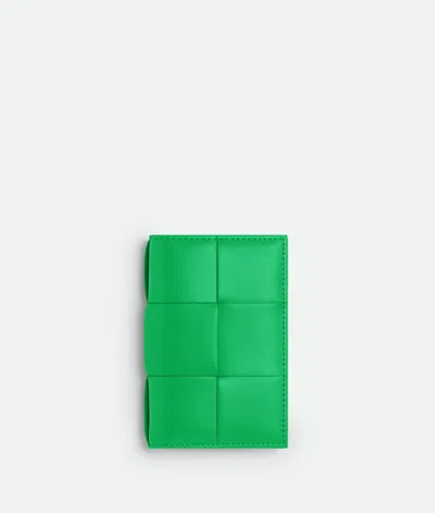 Bottega Veneta Cassette Flap Card Case In Parakeet