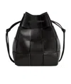 Bottega Veneta Cassette Small Leather Bucket Bag In Black