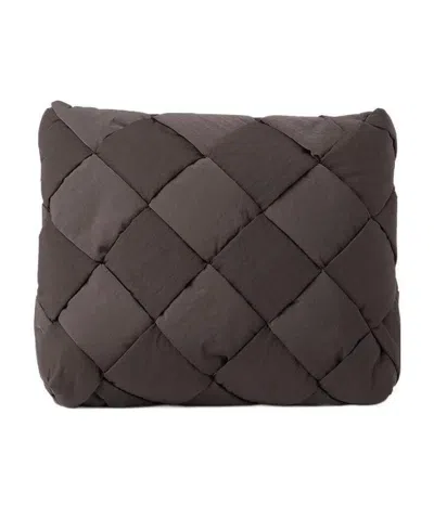 Bottega Veneta Cassette Intrecciato Clutch Bag In Black