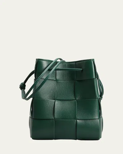Bottega Veneta Cassette Intrecciato Leather Bucket Bag In Animal Print