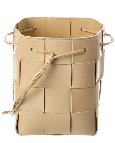 Bottega Veneta Cassette Intrecciato Leather Bucket Bag In Brown