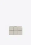 Bottega Veneta Cassette Intrecciato Leather Business Cardholder In Agate Gray