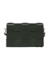 Bottega Veneta Cassette Intreccio Messenger Bag In Green
