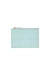 Bottega Veneta Cassette Key Pouch Card Package In Blue