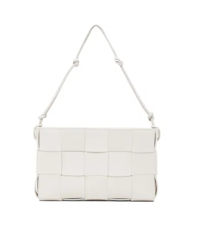 Bottega Veneta Cassette Shoulder Bag In White