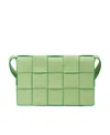 Bottega Veneta Cross-body Woven Design Shoulder Bag In Green