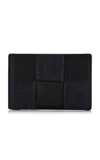 Bottega Veneta Cassette Leather And Denim Cardholder