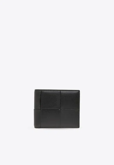 Bottega Veneta Cassette Leather Bi-fold Wallet In Dark Green