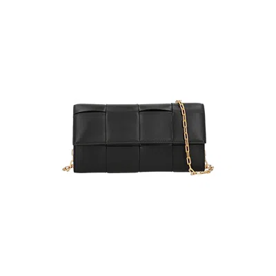 Pre-owned Bottega Veneta Cassette Leather Chain Wallet 'black' | Women's Size Onesize