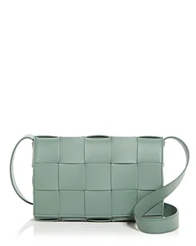 Bottega Veneta Cassette Leather Crossbody In Aloe