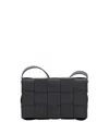 Bottega Veneta Womens Black Cassette Small Intrecciato Leather Cross-body Bag In Black