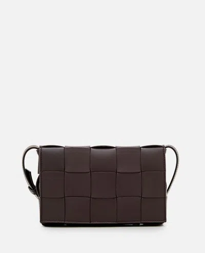 Bottega Veneta Cassette Leather Shoulder Bag In Brown