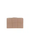 Bottega Veneta Cassette Leather Wallet In Pink