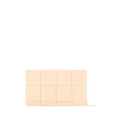 Bottega Veneta Cassette Leather Wallet In Pink