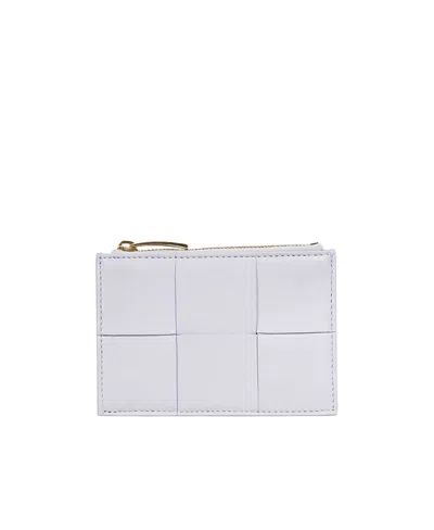 Bottega Veneta Cassette Leather Wallet In White