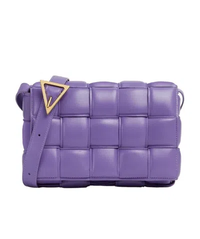 Bottega Veneta Cassette Lined Cross-body Bag In Purple