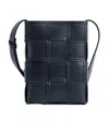 Bottega Veneta Cassette Logo Crossbody Bag In Space Color