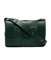 Bottega Veneta Cassette Maxi-intrecciato Crossbody Bag In Green
