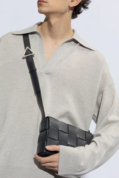 Bottega Veneta ‘cassette Medium' Shoulder Bag In Grey
