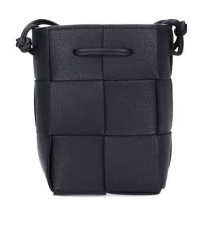Bottega Veneta Cassette Mini Bucket Shoulder Bag In Black