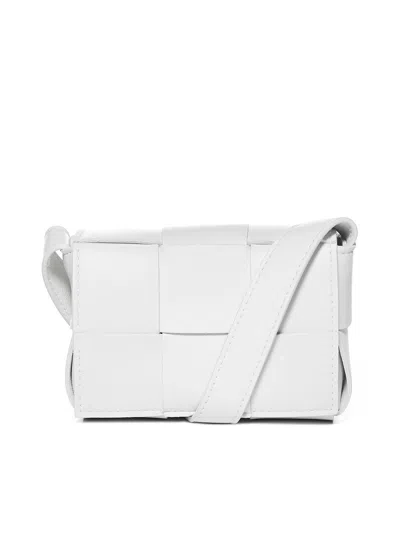 Bottega Veneta Cassette Mini Crossbody Bag In White