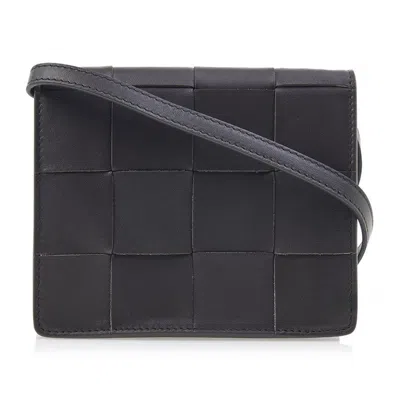 Bottega Veneta Cassette Mini Crossbody Bag In Black