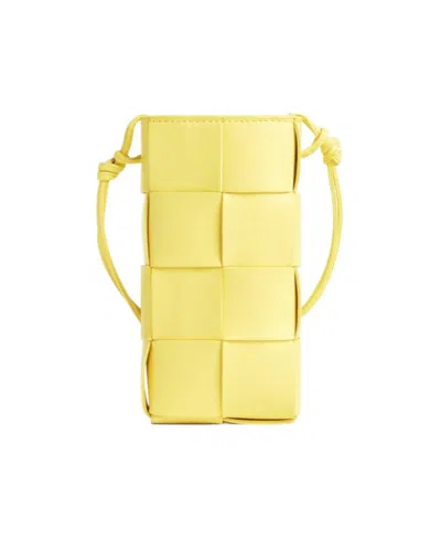 Bottega Veneta Cassette Mini Crossbody Bag In Yellow