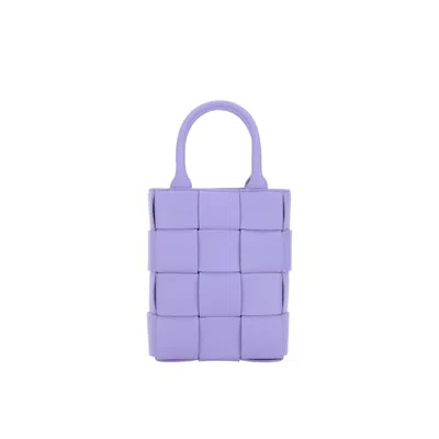 Bottega Veneta Cassette Mini Handbag In Purple