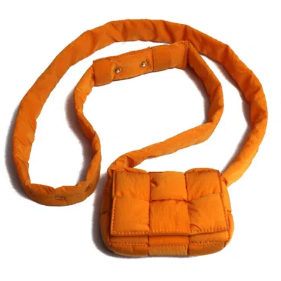 Bottega Veneta Cassette Orange Synthetic Shoulder Bag ()