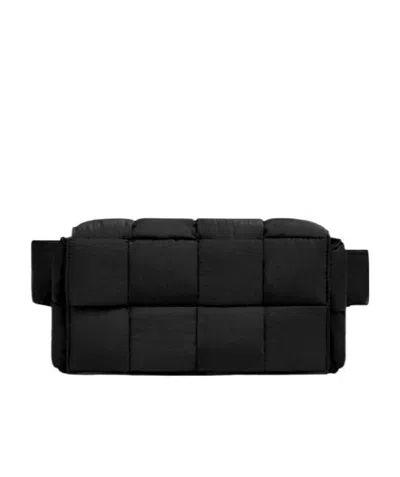 Bottega Veneta Cassette Padded Intrecciato Belt Bag In Black