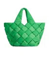 Bottega Veneta Cassette Padded Intreccio Tote Bag In Parrot Green