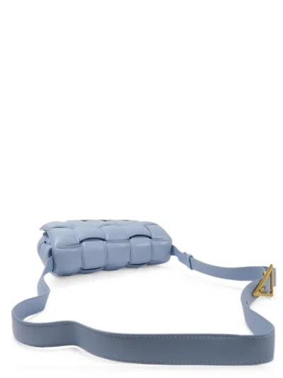 Pre-owned Bottega Veneta Cassette Padded Shoulder Bag In Blue