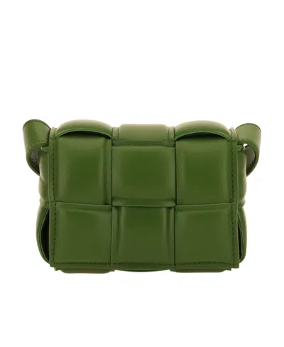 Bottega Veneta Cassette Padded Shoulder Bag In Green