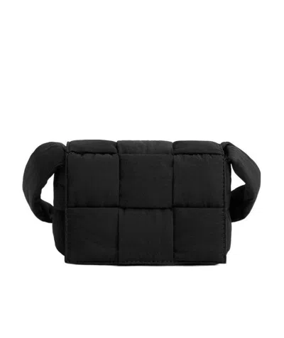 Bottega Veneta Cassette Quilted Shoulder Bag In Black