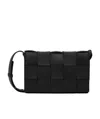 Bottega Veneta Womens Black Cassette Small Intrecciato Leather Cross-body Bag In Black