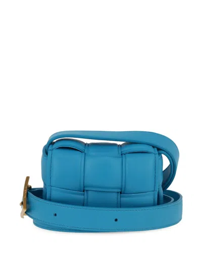 Pre-owned Bottega Veneta Cassette Shoulder Bag In Blue