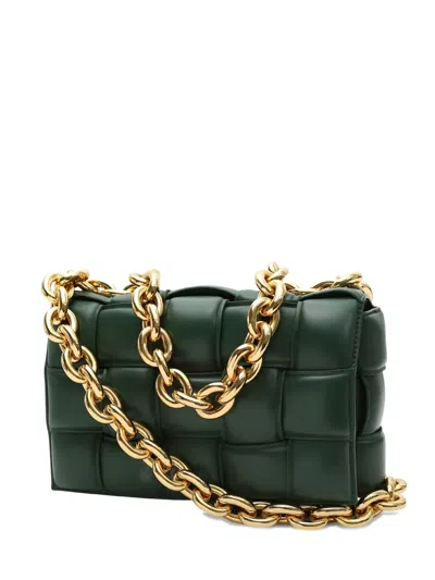Pre-owned Bottega Veneta Cassette Shoulder Bag In Green