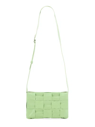 Bottega Veneta Cassette Shoulder Bag In Green