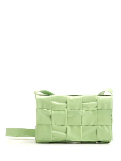 Bottega Veneta Cassette Shoulder Bag In Green