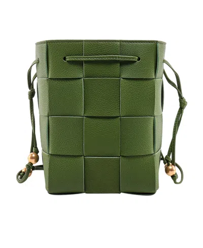 Bottega Veneta Cassette Shoulder Bag In Green