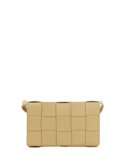 Bottega Veneta Brick Cassette Shoulder Bag In Beige